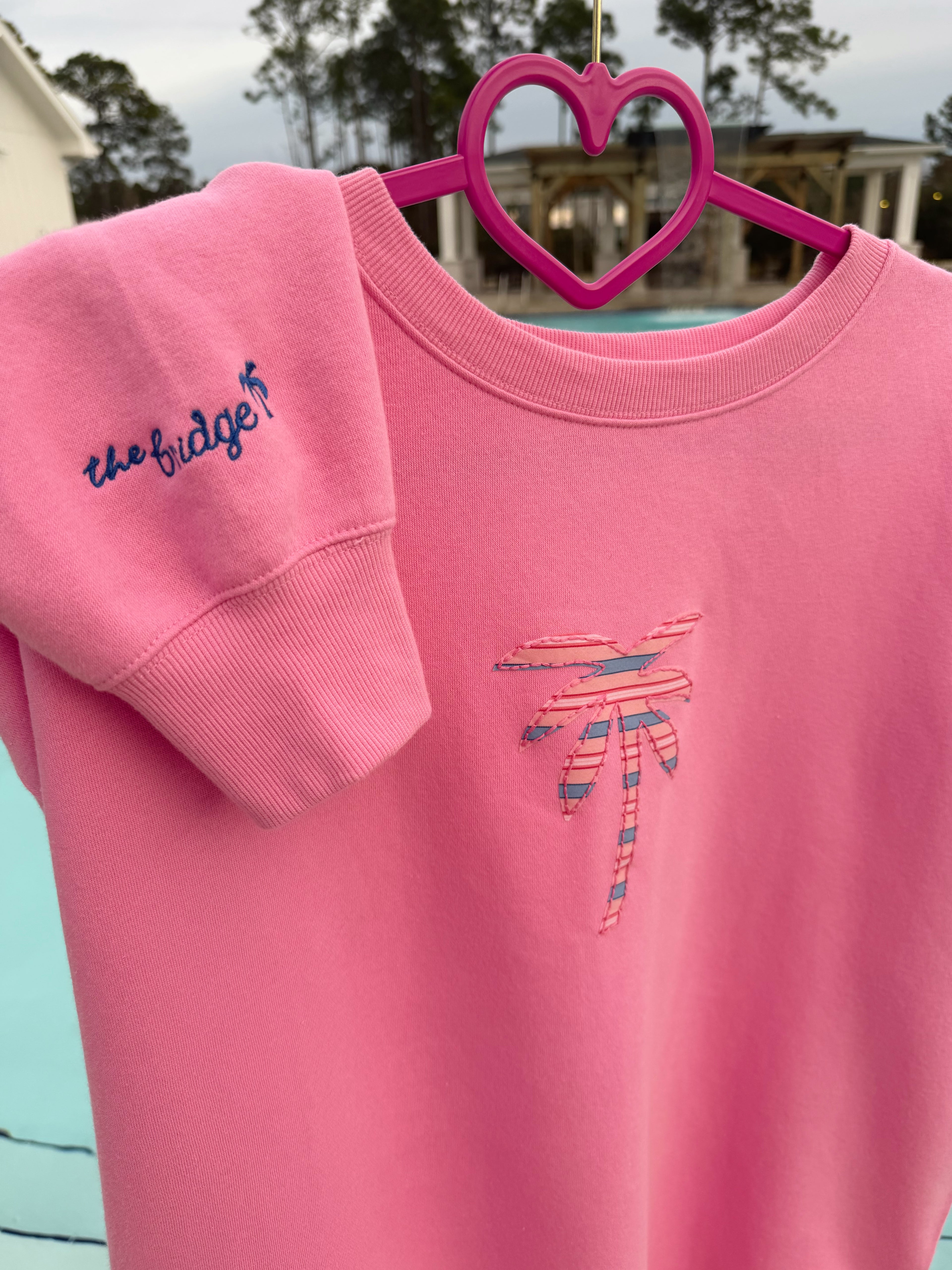 Sunset Pink Palm Crewneck