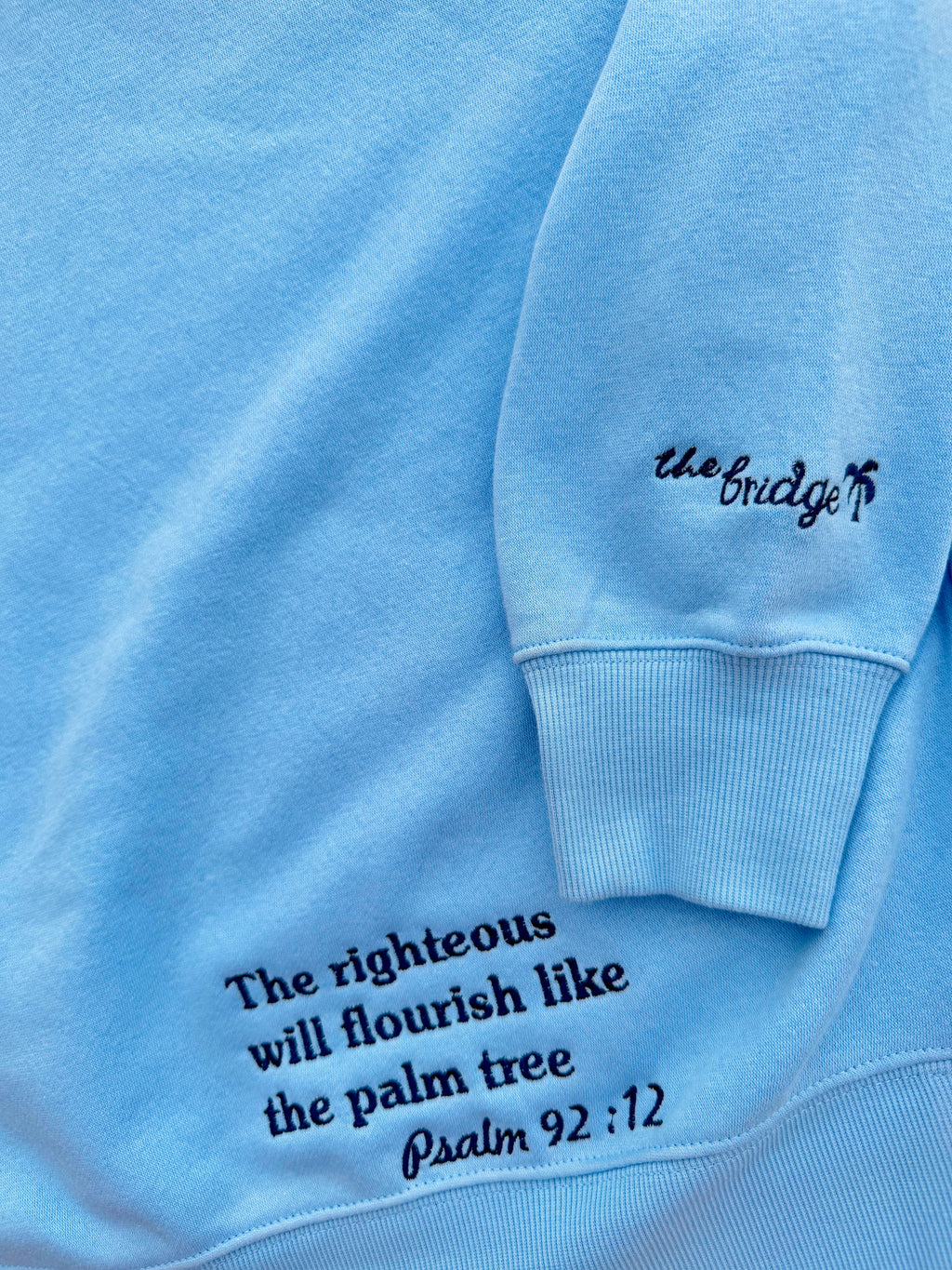 Coastal Blue Palm Crewneck