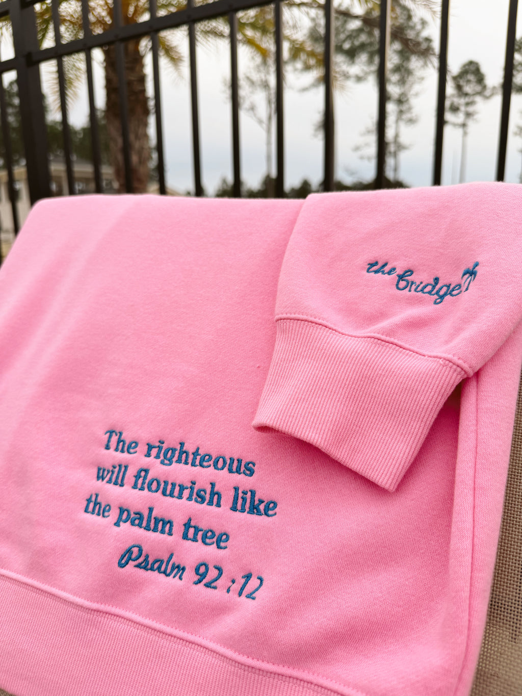 Sunset Pink Palm Crewneck